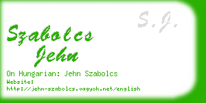 szabolcs jehn business card